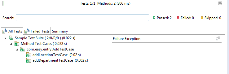 include exclude tests